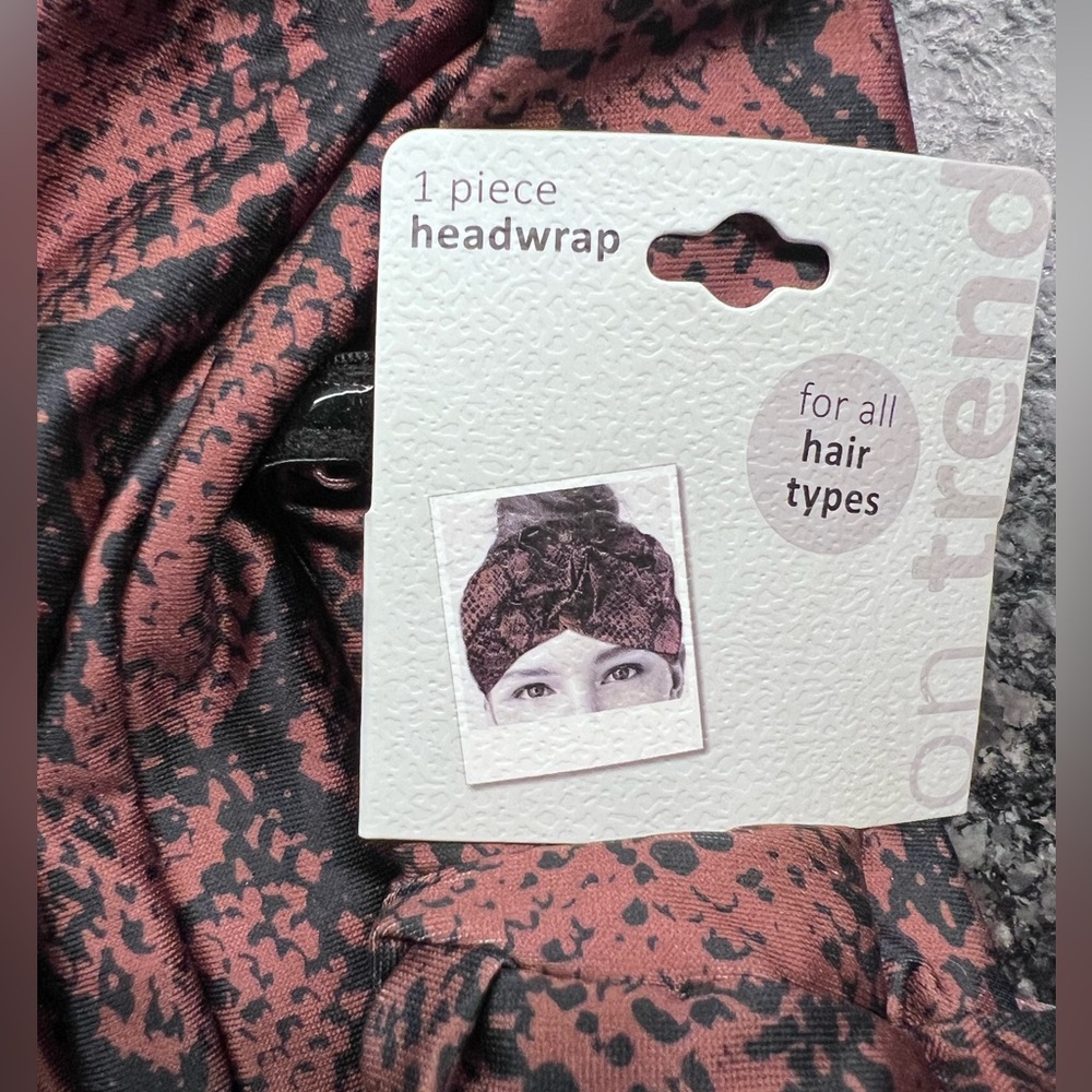 Headwrap Hair band reptile snake print fabric spice tone NEW on trend